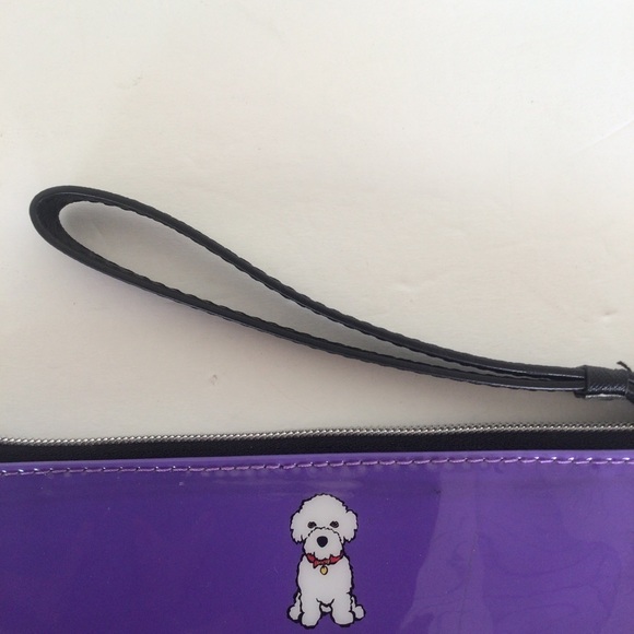MARC TETRO PURPLE BICHON FRISE WRISTLET CLUTCH - Picture 6 of 13